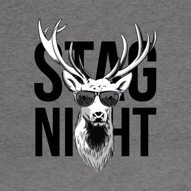 Stag Night Cool Bachelor Party Design by polliadesign